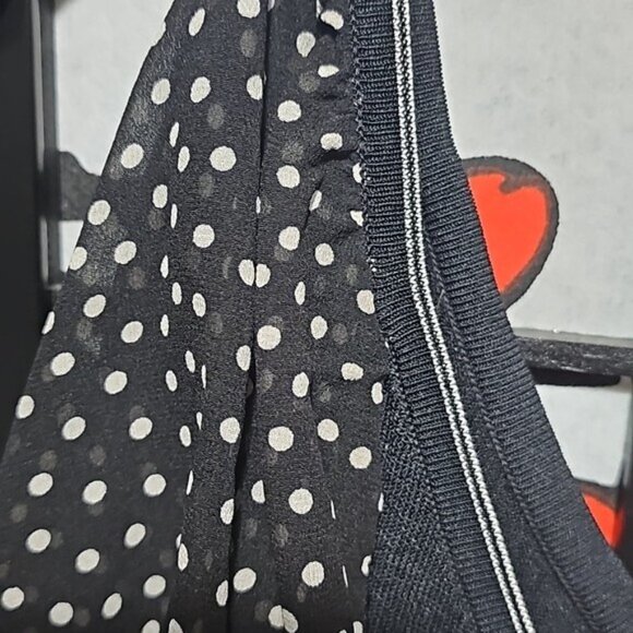 Escada Polkadot Silk Open Sleeve Blouse Top Size Large - Picture 5 of 10